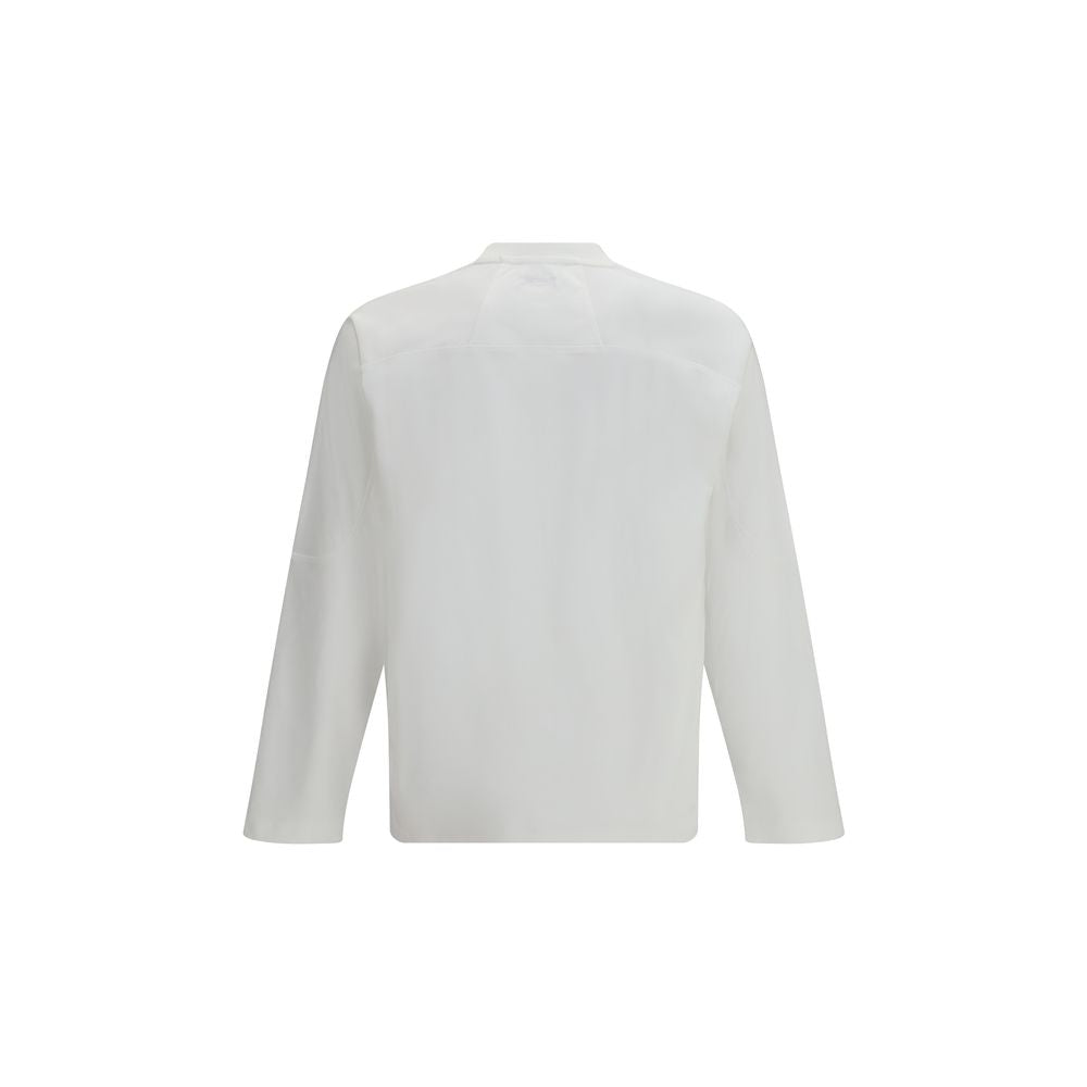 White Cotton Long Sleeve T-Shirt