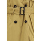 Beige Polyester Trench Coat
