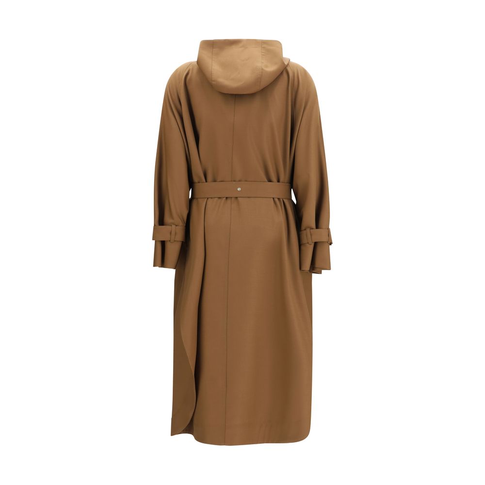 Brown Polyester Coat