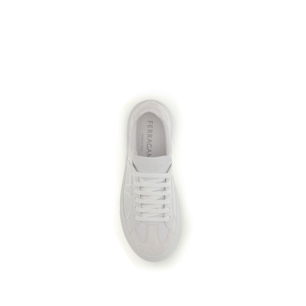 White Calf Leather Bos Taurus Sneakers