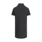 Gray Cotton Casual Dress