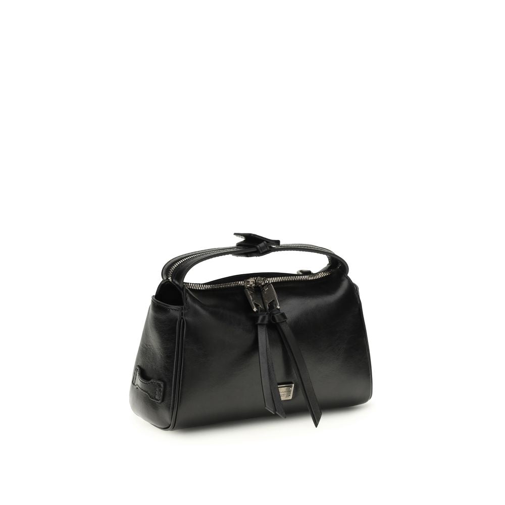 Black Calf Leather Bos Taurus Handbag
