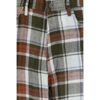 Multicolor Linen Casual Pants