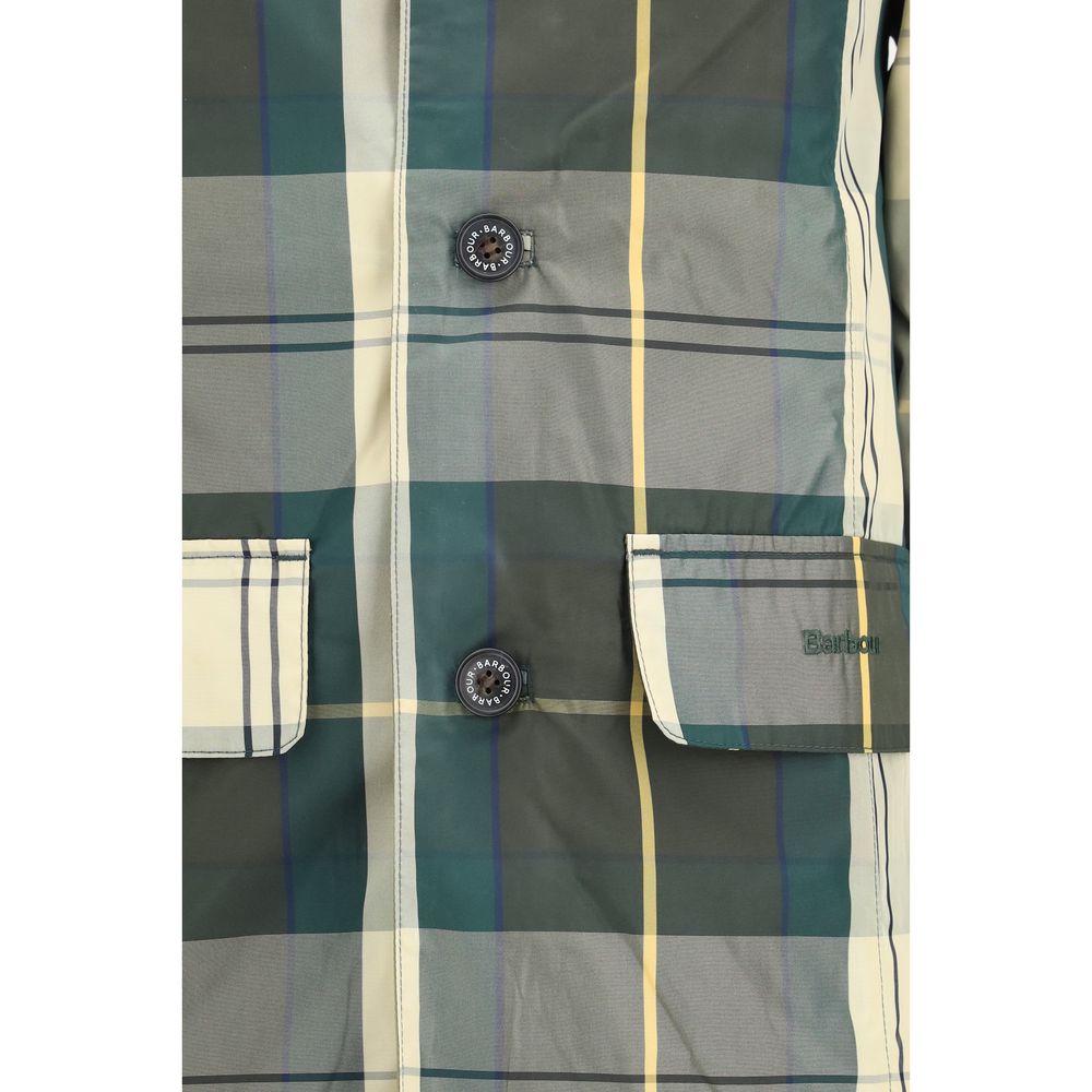 Bicolor Polyester Trench Coat