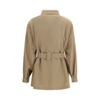 Brown Wool Oves Aries Sleeveless Jacket