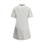 Gray Cotton Casual Dress