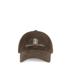 Brown Calf Leather Bos Taurus Cap (Baseball Hat)