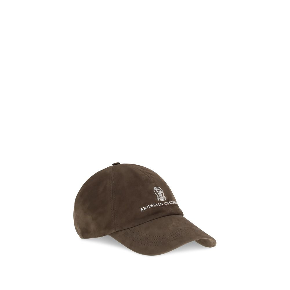 Brown Calf Leather Bos Taurus Cap (Baseball Hat)