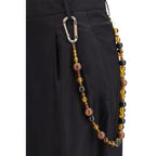 Black Cotton Casual Pants