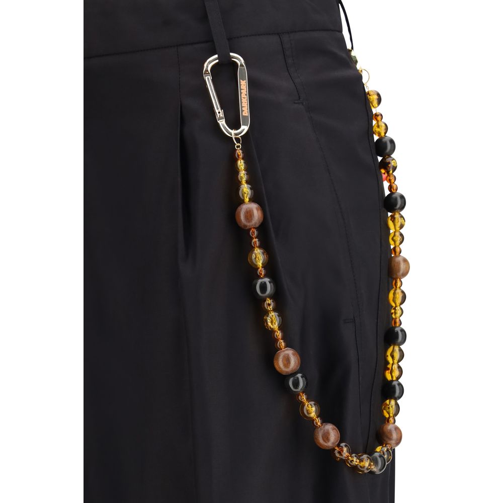 Black Cotton Casual Pants