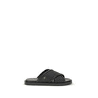 Black Calf Leather Bos Taurus Sandals