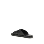 Black Calf Leather Bos Taurus Sandals