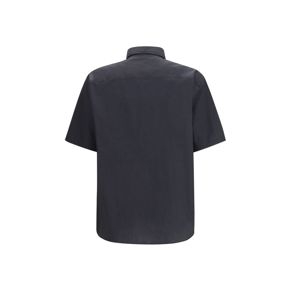 Black Cotton Shortsleeve Shirt