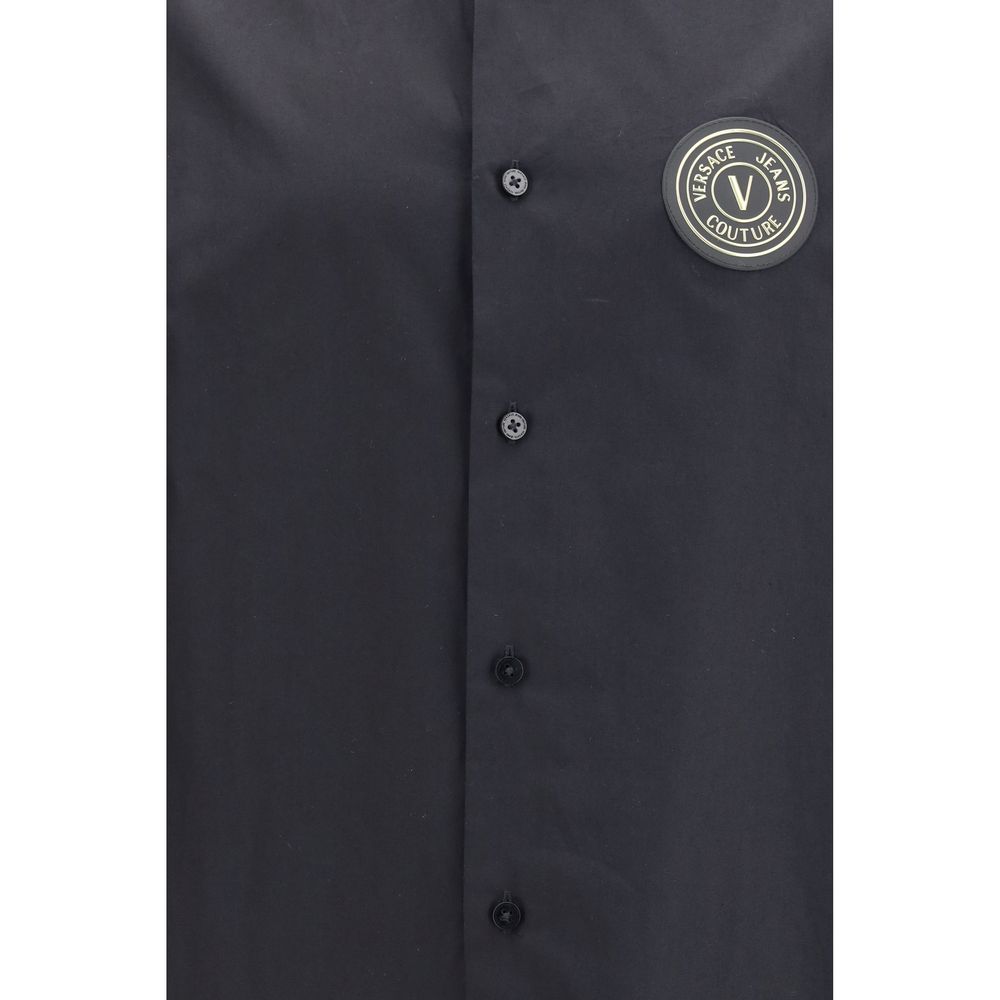 Black Cotton Shortsleeve Shirt