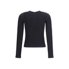 Black Cotton Long Sleeve T-Shirt