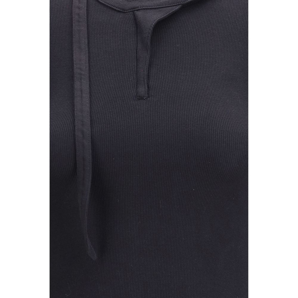 Black Cotton Long Sleeve T-Shirt