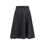 Gray Recycled Polyester Long Skirt
