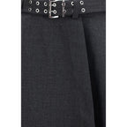 Gray Recycled Polyester Long Skirt