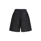 Black Cotton Bermuda Shorts