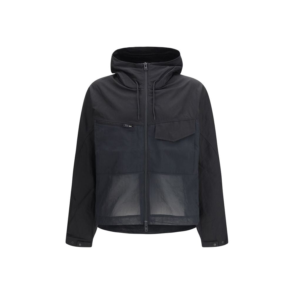 Black Cotton Shell Jacket