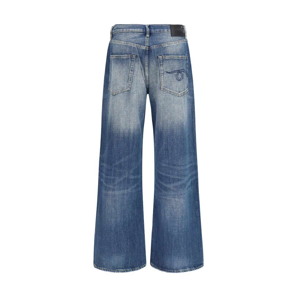Blue Cotton Relaxed Fit Jeans