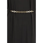 Black Acetate Casual Dress