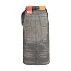 Gray Lyocell Midi Skirt