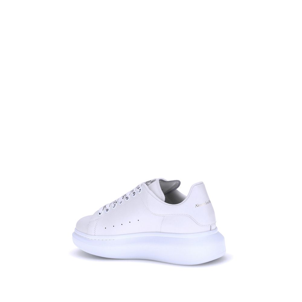 White Calf Leather Bos Taurus Platform Sneakers