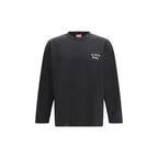 Black Cotton Long Sleeve T-Shirt