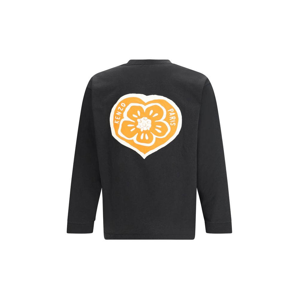 Black Cotton Long Sleeve T-Shirt