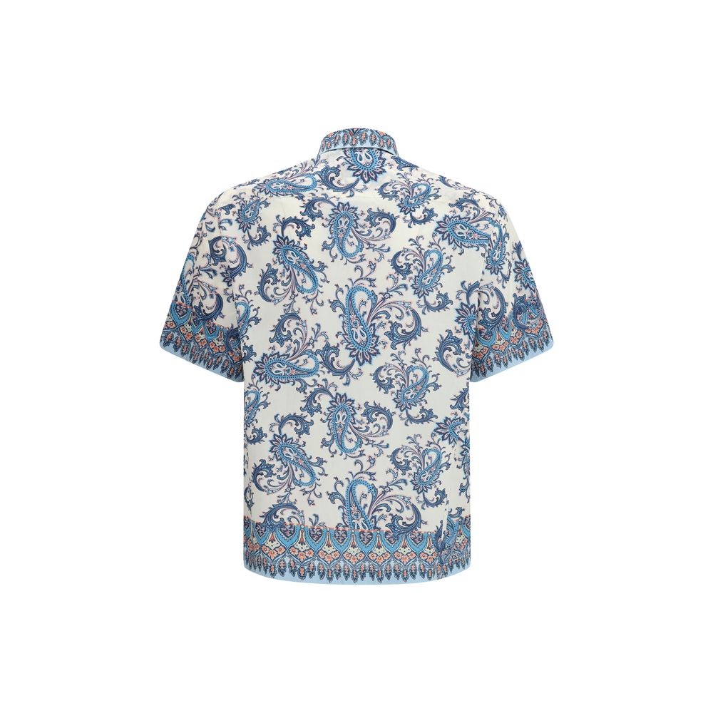 Blue Cotton Shortsleeve Shirt