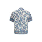 Blue Cotton Shortsleeve Shirt