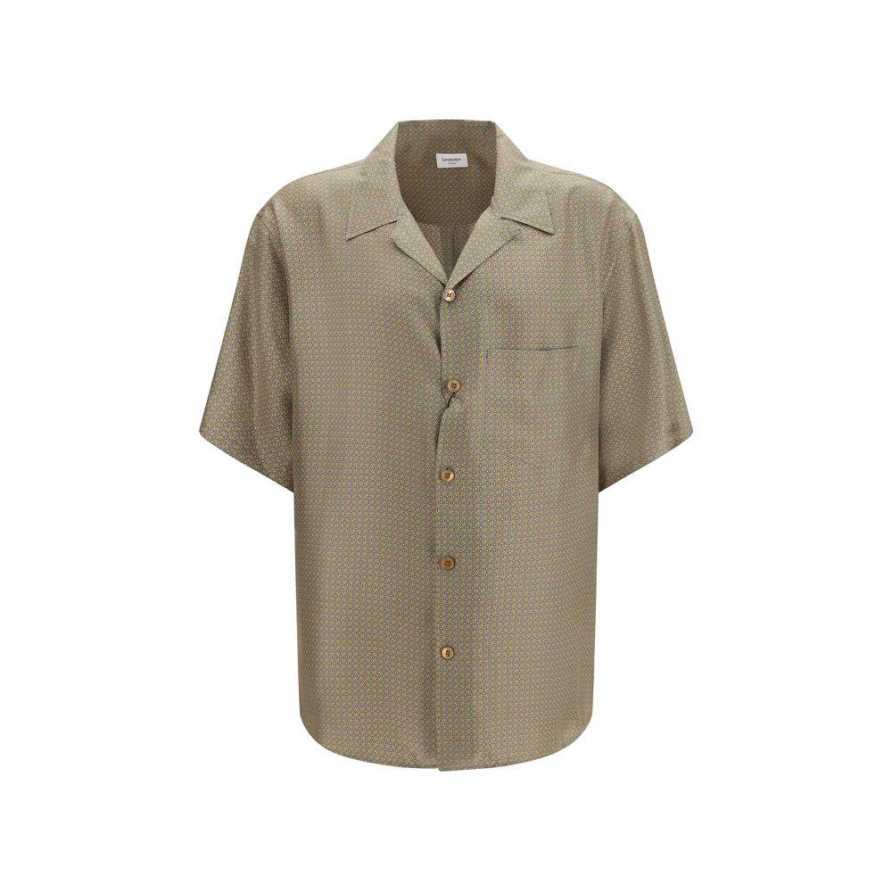 Chemise en soie à motif multicolore