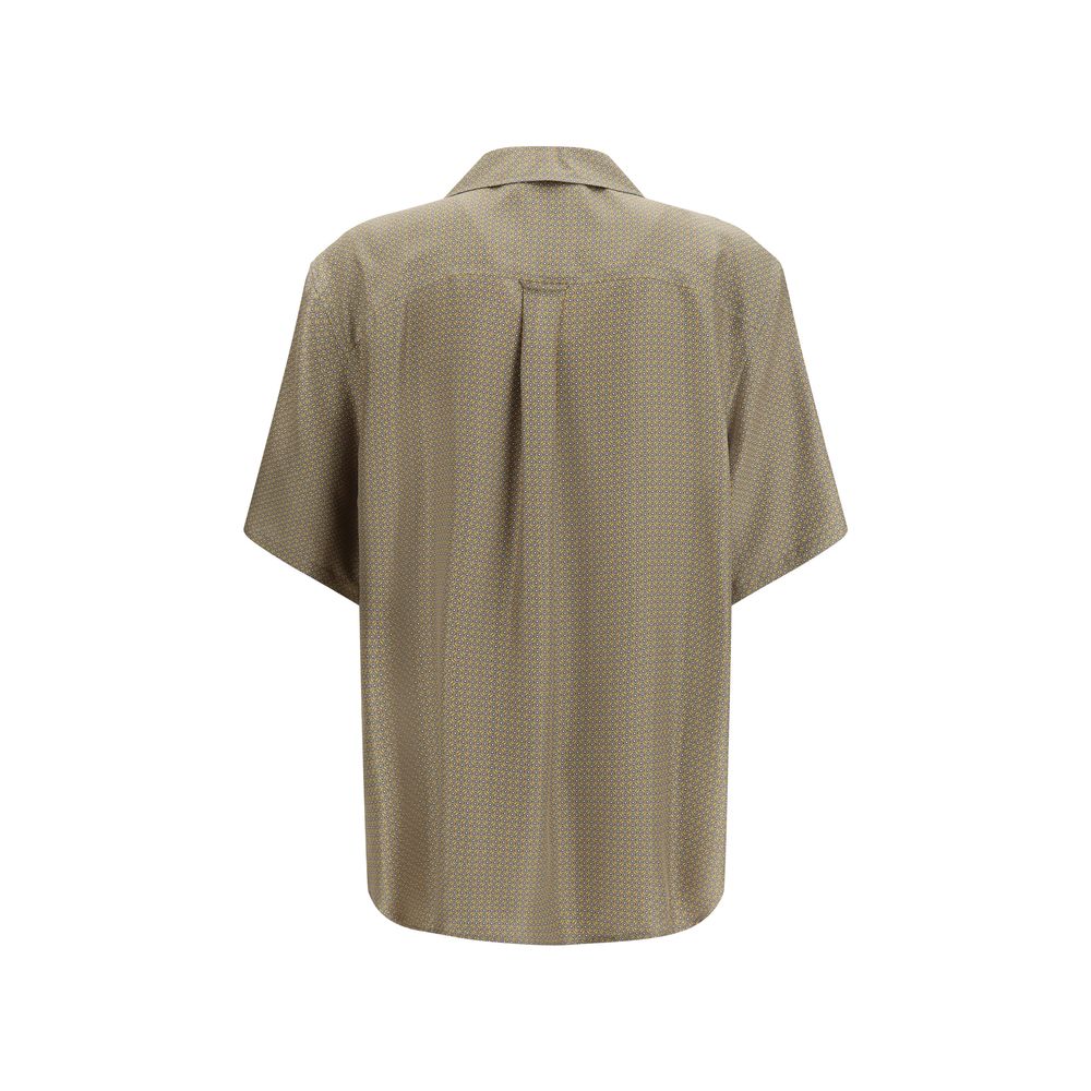 Chemise en soie à motif multicolore