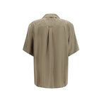 Chemise en soie à motif multicolore