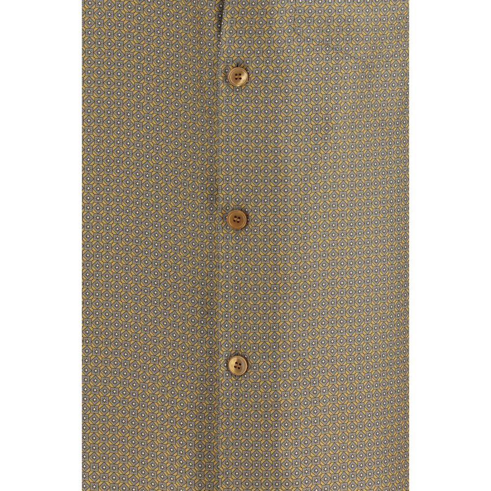 Chemise en soie à motif multicolore