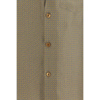 Chemise en soie à motif multicolore