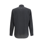 Black Silk Pattern Shirt