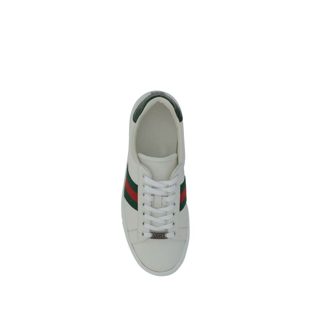 White Calf Leather Bos Taurus Low Top Sneakers