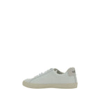 White Calf Leather Bos Taurus Low Top Sneakers