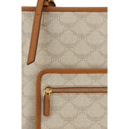 Brown Polyester Shoulder Bag