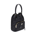 Black Recycled Polyamide Backet Bag