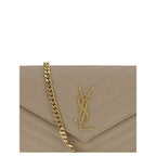 Beige Calf Leather Bos Taurus Shoulder Bag