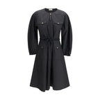 Black Cotton Casual Dress