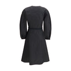 Black Cotton Casual Dress