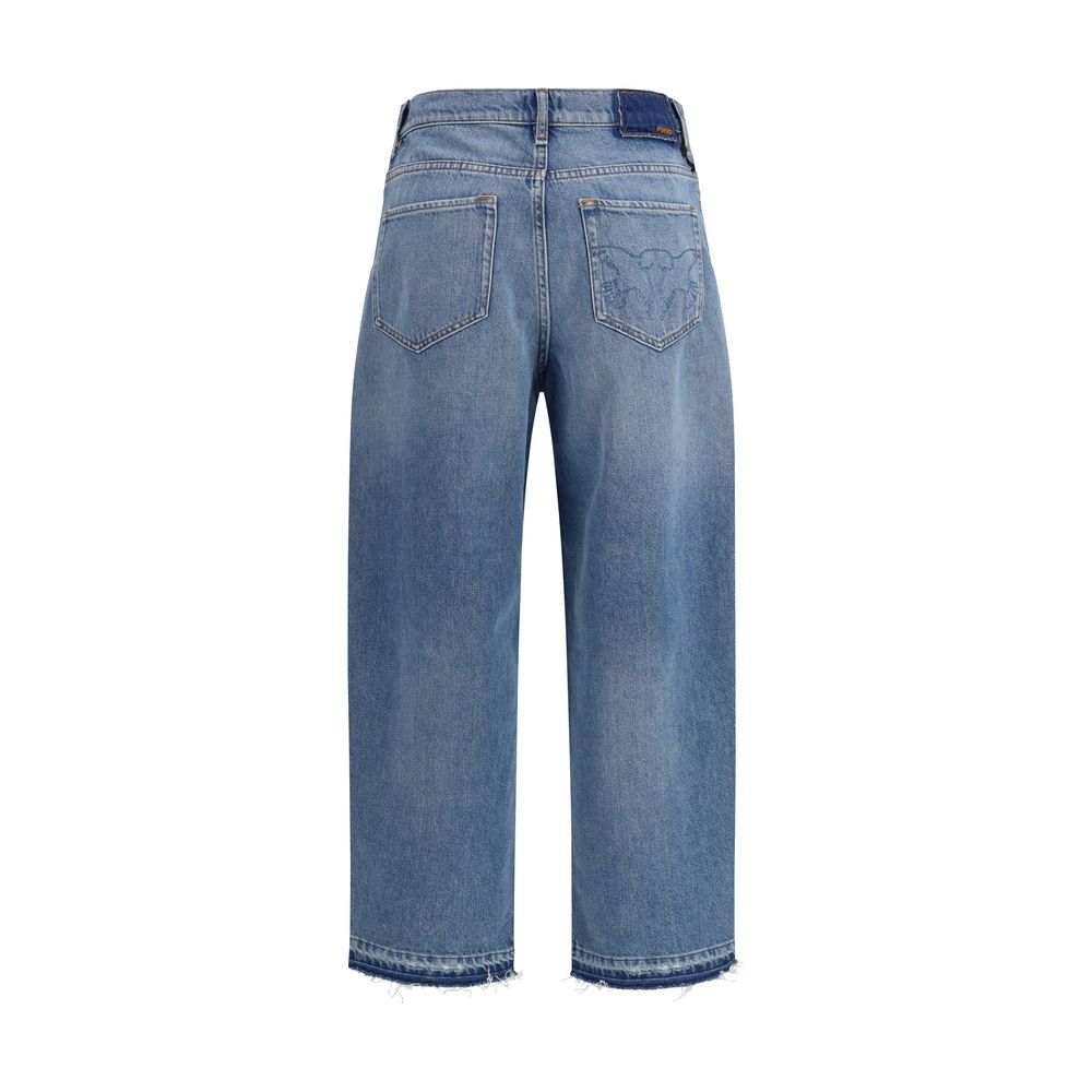 Blue Cotton Jeans Denim