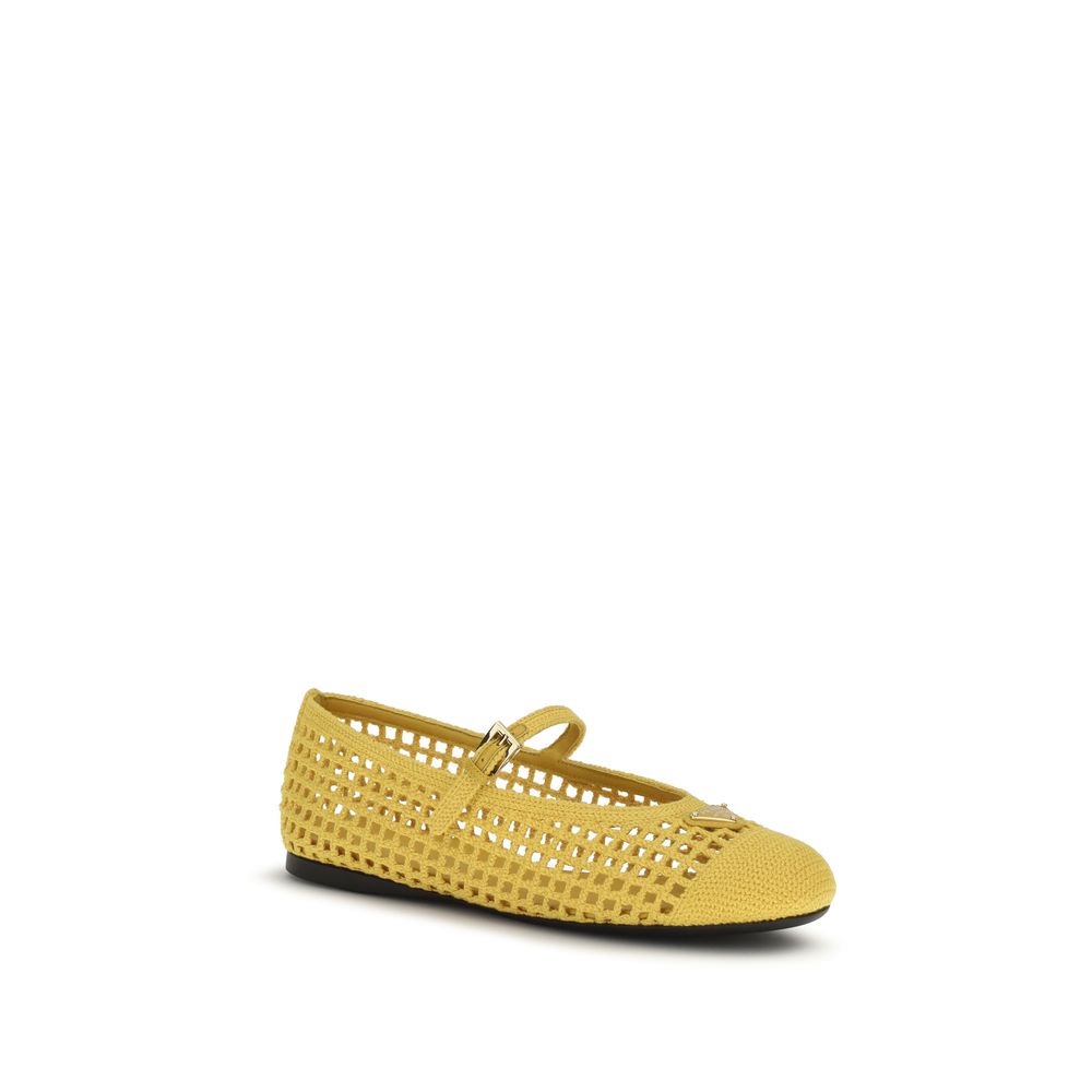 Bicolor Cotton Ballet Flats