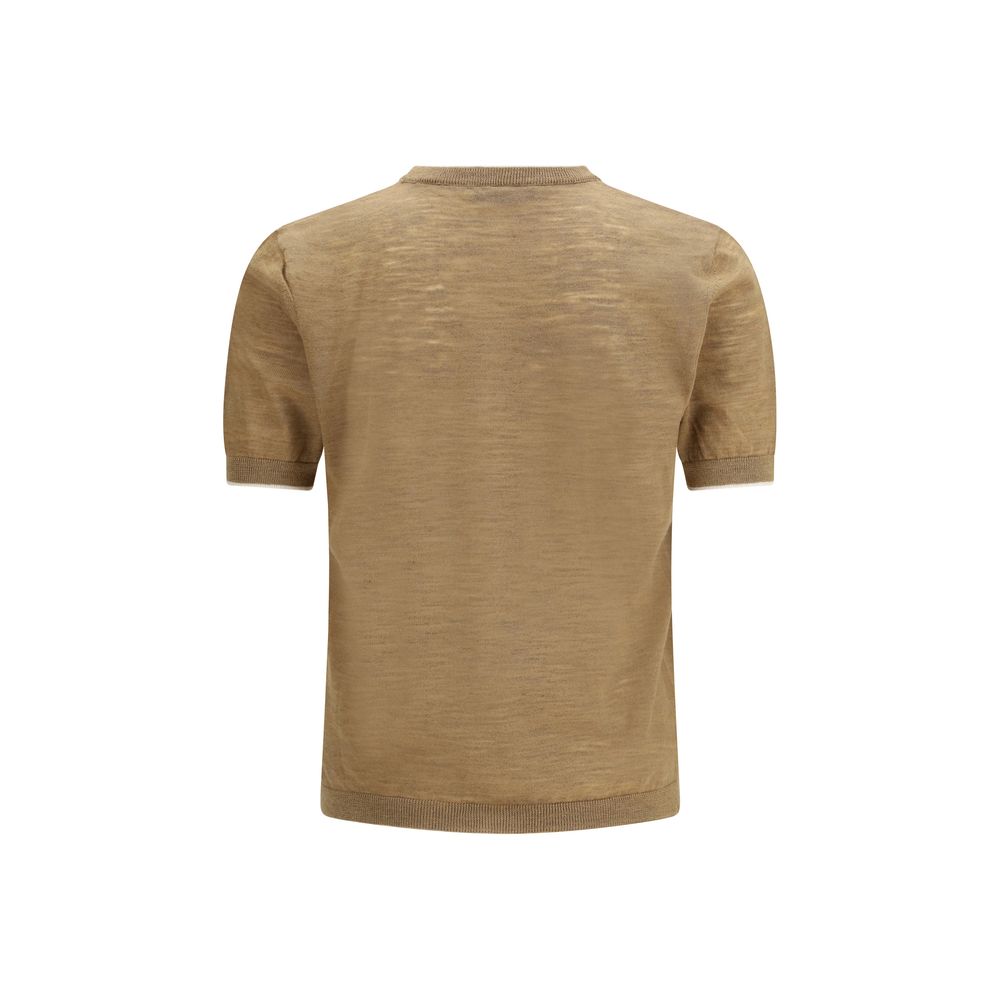 Beige Linen Shortsleeve Shirt