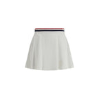 White Cotton Mini Skirt