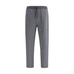 Gray Cotton Casual Pants